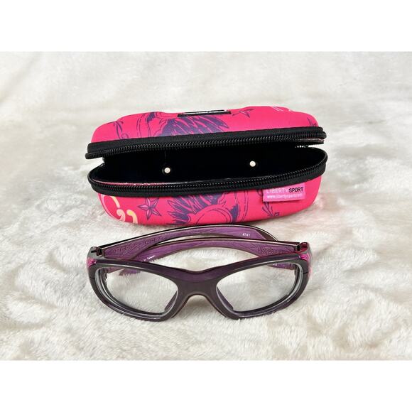 Liberty Sport Eyeglasses Purple 51-17-125 By Rec Sport ASTM F803 W/case-tp - Picture 1 of 11
